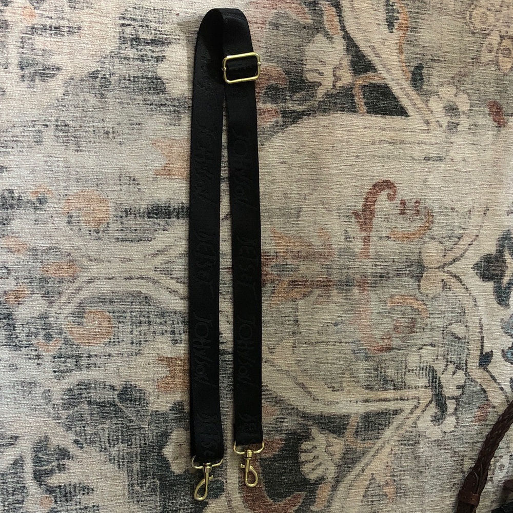 Betsey Johnson Replacement Strap Black Nylon Gold Hardware Lobster Clips adjust